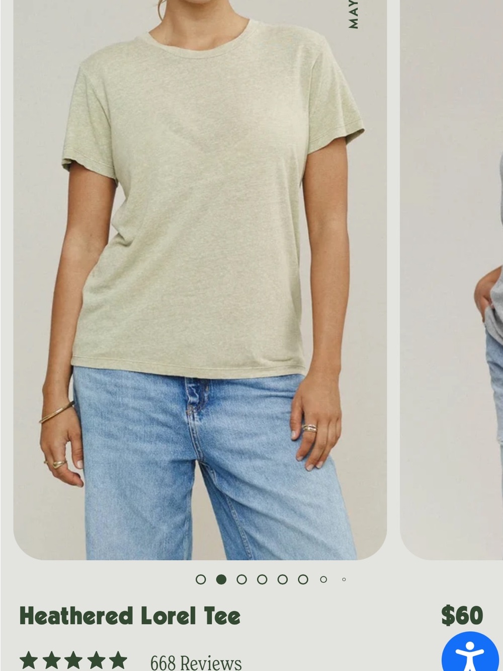 Jungmaven Heathered Lorel Tee in agave